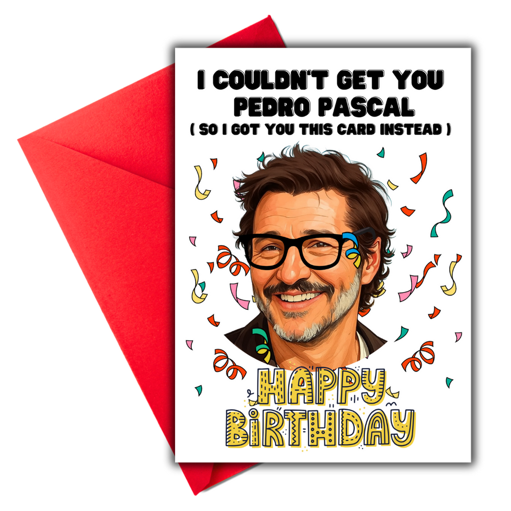 Pedro Pascal Birthday Card, Pedro Pascal Card, Pedro Pascal Birthday Gift