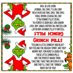 Grinch Pills Printable, Grinch Pills Topper, Grinch Pills, Digital Label, Grinch Printable, Download, Grinch Christmas Candy Bag Topper