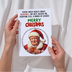 Funny Trump Christmas Card Xmas Donald Trump Card for Dad Him Husband Boyfriend