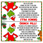 Grinch Pills Printable, Grinch Pills Topper, Grinch Pills, Digital Label, Grinch Printable, Download, Grinch Christmas Candy Bag Topper