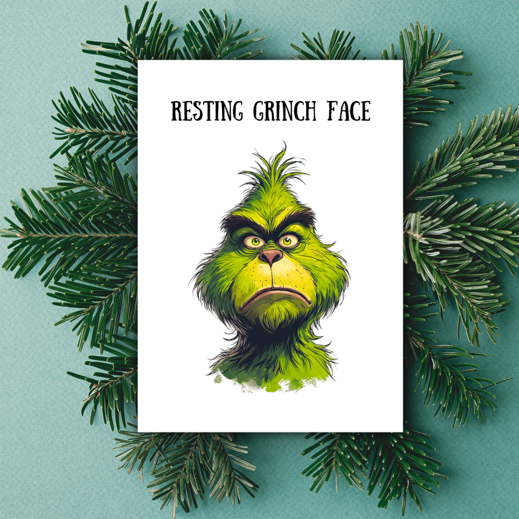 Grinch Christmas Card, Funny Grinch Greeting Card, Hilarious Grinch Card, Grinch birthday Card, Sarcastic Birthday Card for Her, Him, Best Friend Coworker