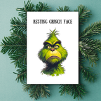 Grinch Christmas Card, Funny Grinch Greeting Card, Hilarious Grinch Card, Grinch birthday Card, Sarcastic Birthday Card for Her, Him, Best Friend Coworker