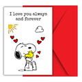 Peanuts Valentines Day Card, Valentines Day Cards Gifts for Him Her, Valentines Day Card for Husband Wife Boyfriend Girlfriend Fiance Fiancee Men Women Heartfelt Romantic Love Dog Decorations