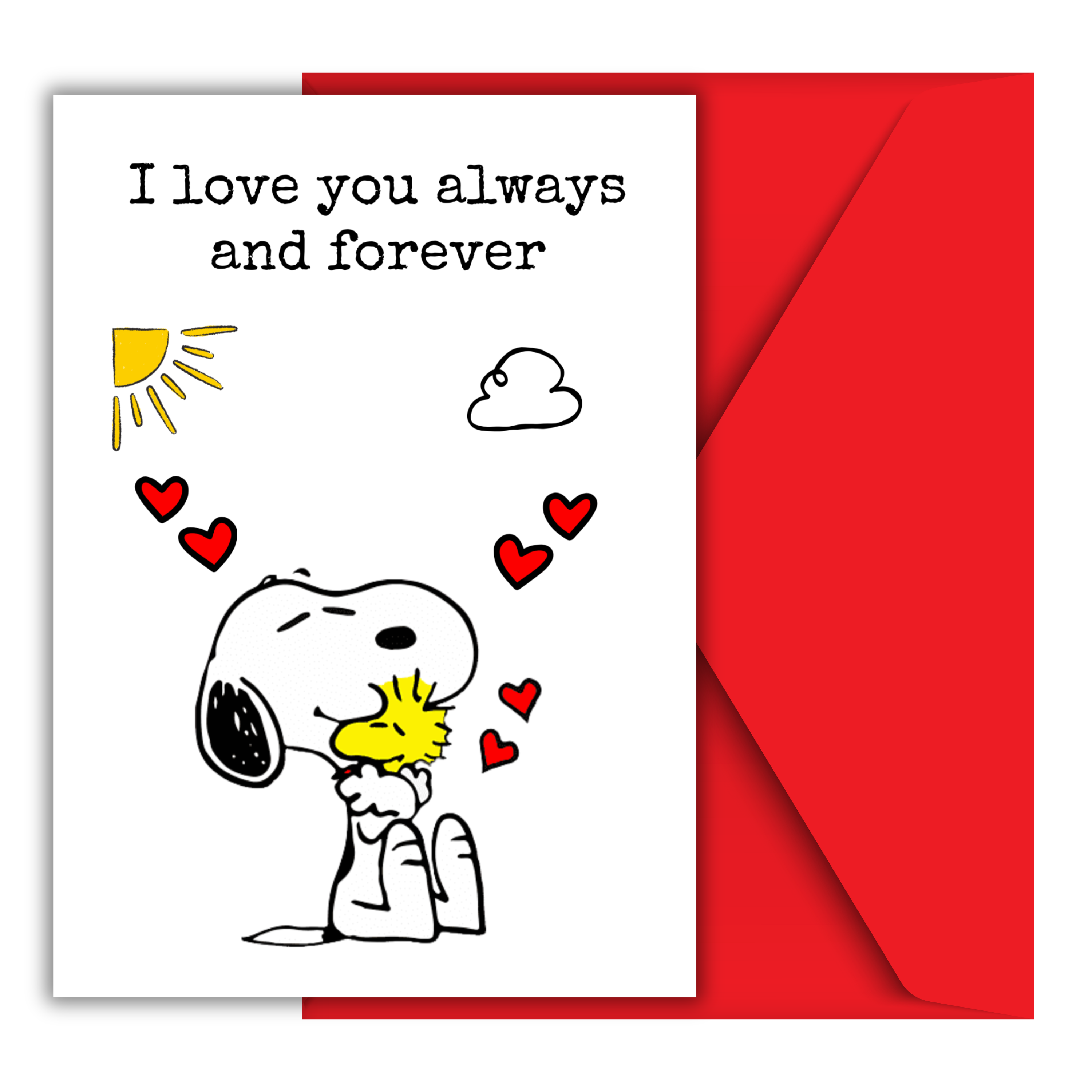 Peanuts Valentines Day Card, Valentines Day Cards Gifts for Him Her, Valentines Day Card for Husband Wife Boyfriend Girlfriend Fiance Fiancee Men Women Heartfelt Romantic Love Dog Decorations