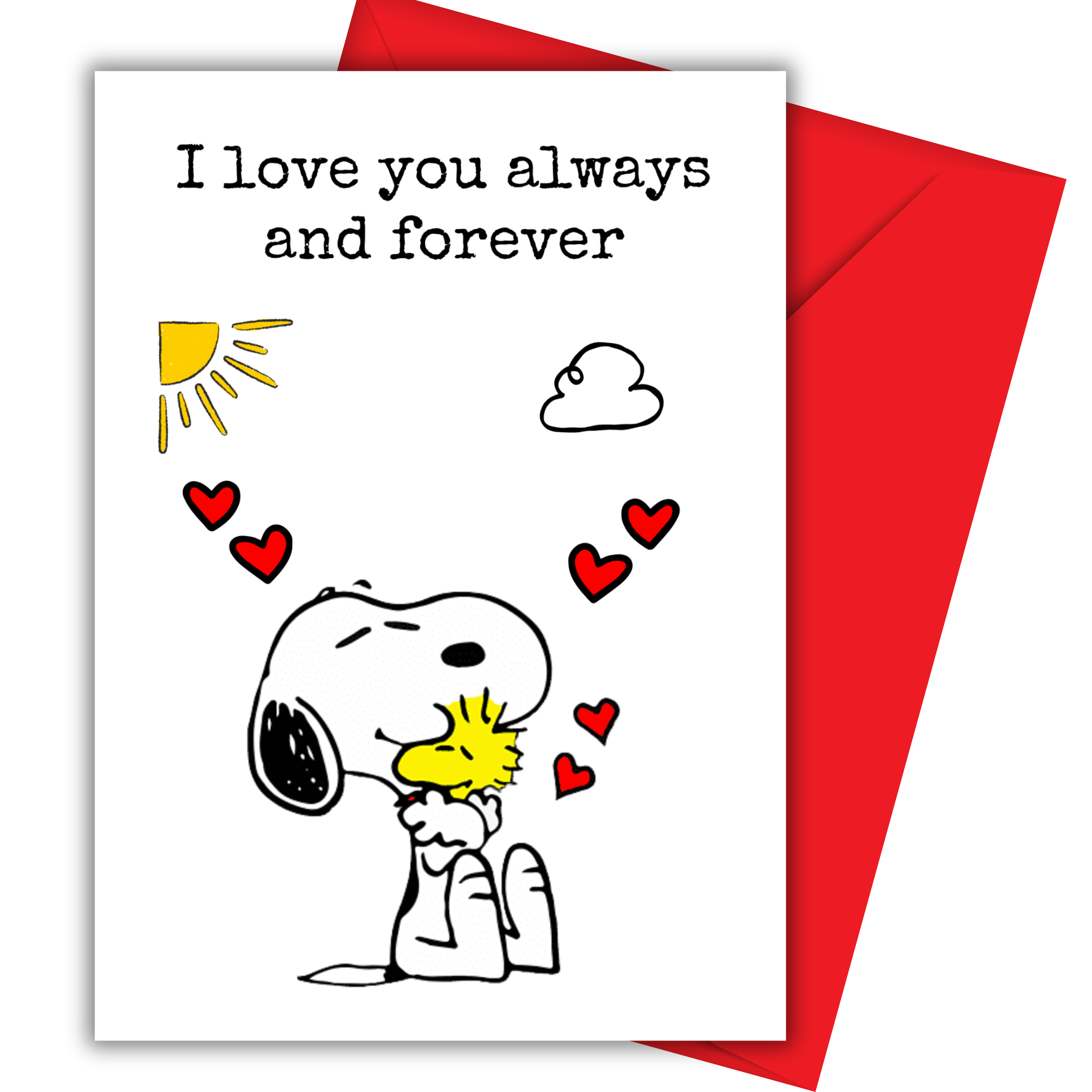 Peanuts Valentines Day Card, Valentines Day Cards Gifts for Him Her, Valentines Day Card for Husband Wife Boyfriend Girlfriend Fiance Fiancee Men Women Heartfelt Romantic Love Dog Decorations