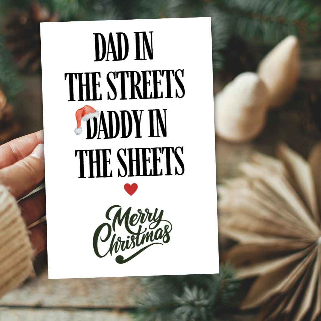 Dirty Christmas Card for Husband, Christmas Card for Boyfriend, Funny, Naughty Christmas Card Gift from Wife, Girlfiend Fiancee, Funny Rude Holiday Card, Christmas Card for Adults