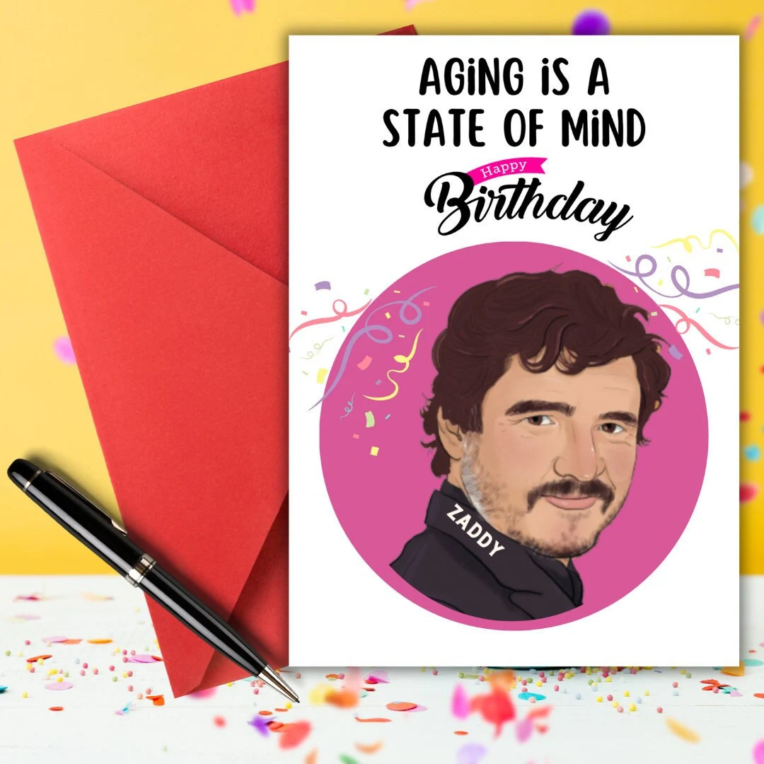 Pedro Pascal Birthday Card, Pedro Pascal Greeting Card, Pedro Pascal Gift for Friend, Funny Pedro Pascal Card, Pedro Pascal Fans Funny BDay