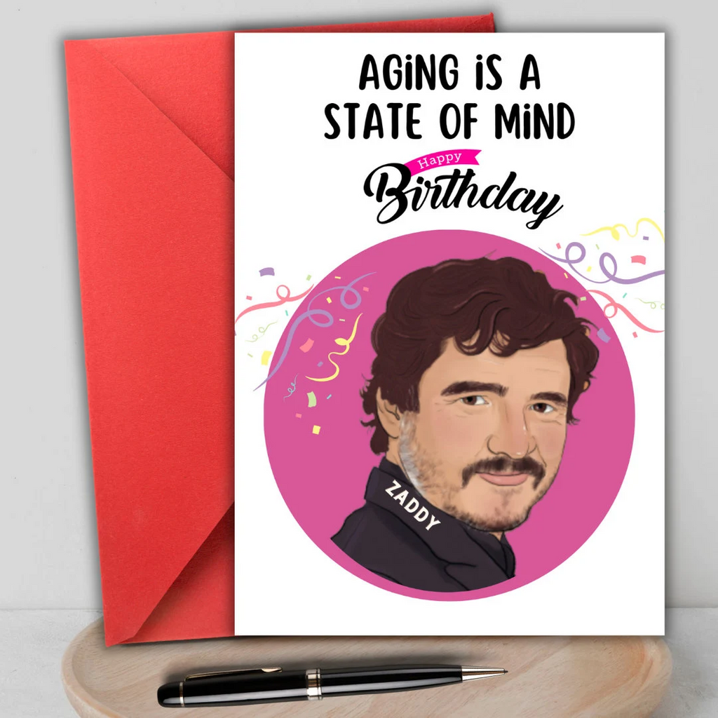 Pedro Pascal Birthday Card, Pedro Pascal Greeting Card, Pedro Pascal Gift for Friend, Funny Pedro Pascal Card, Pedro Pascal Fans Funny BDay