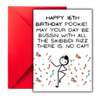 Birthday Card for 16 year old Boy, for Son, Funny 16th Birthday, Teen birthday Gift card, 16th birthday cards, sweet sixteen birthday cards
