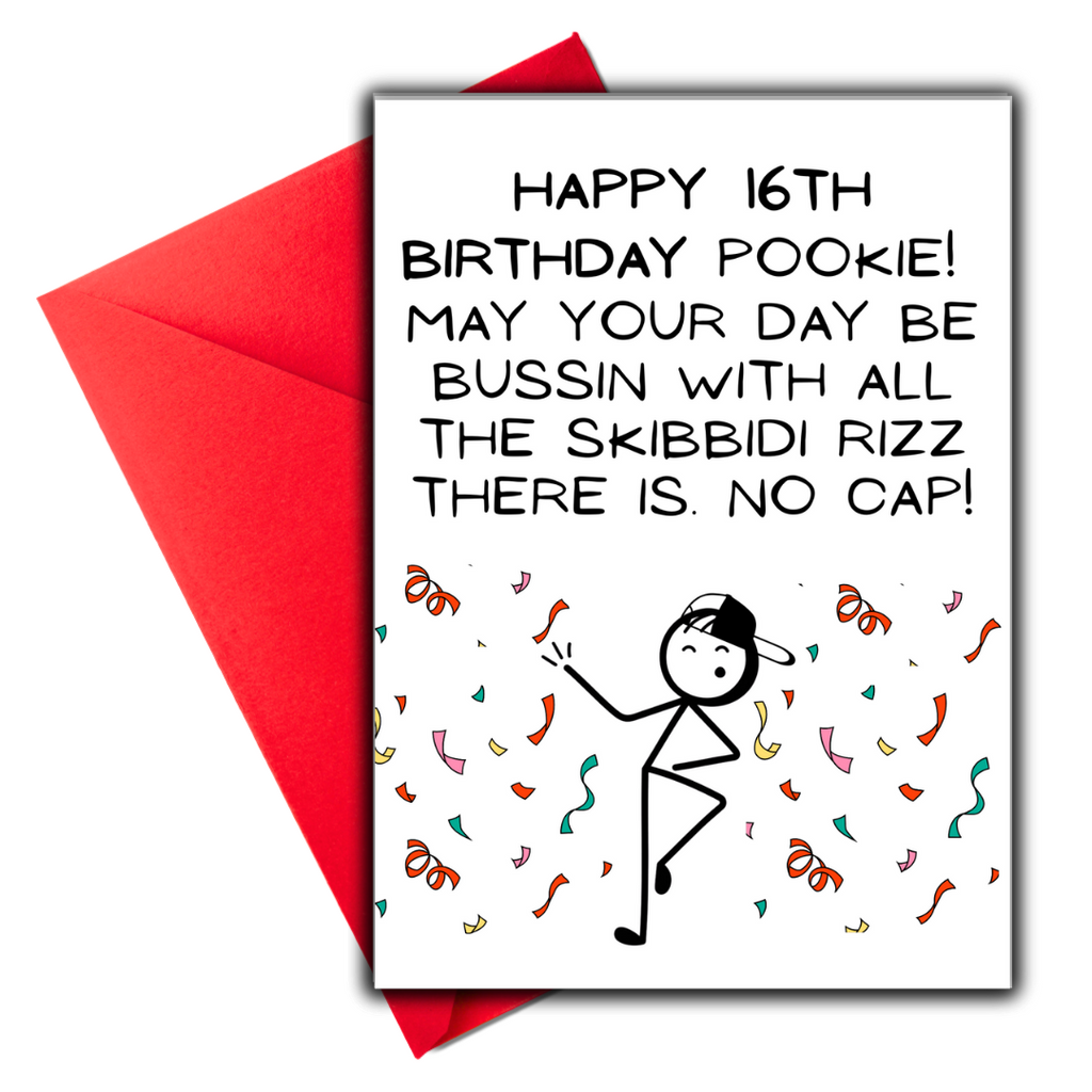 Birthday Card for 16 year old Boy, for Son, Funny 16th Birthday, Teen birthday Gift card, 16th birthday cards, sweet sixteen birthday cards