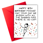 Birthday Card for 16 year old Boy, for Son, Funny 16th Birthday, Teen birthday Gift card, 16th birthday cards, sweet sixteen birthday cards