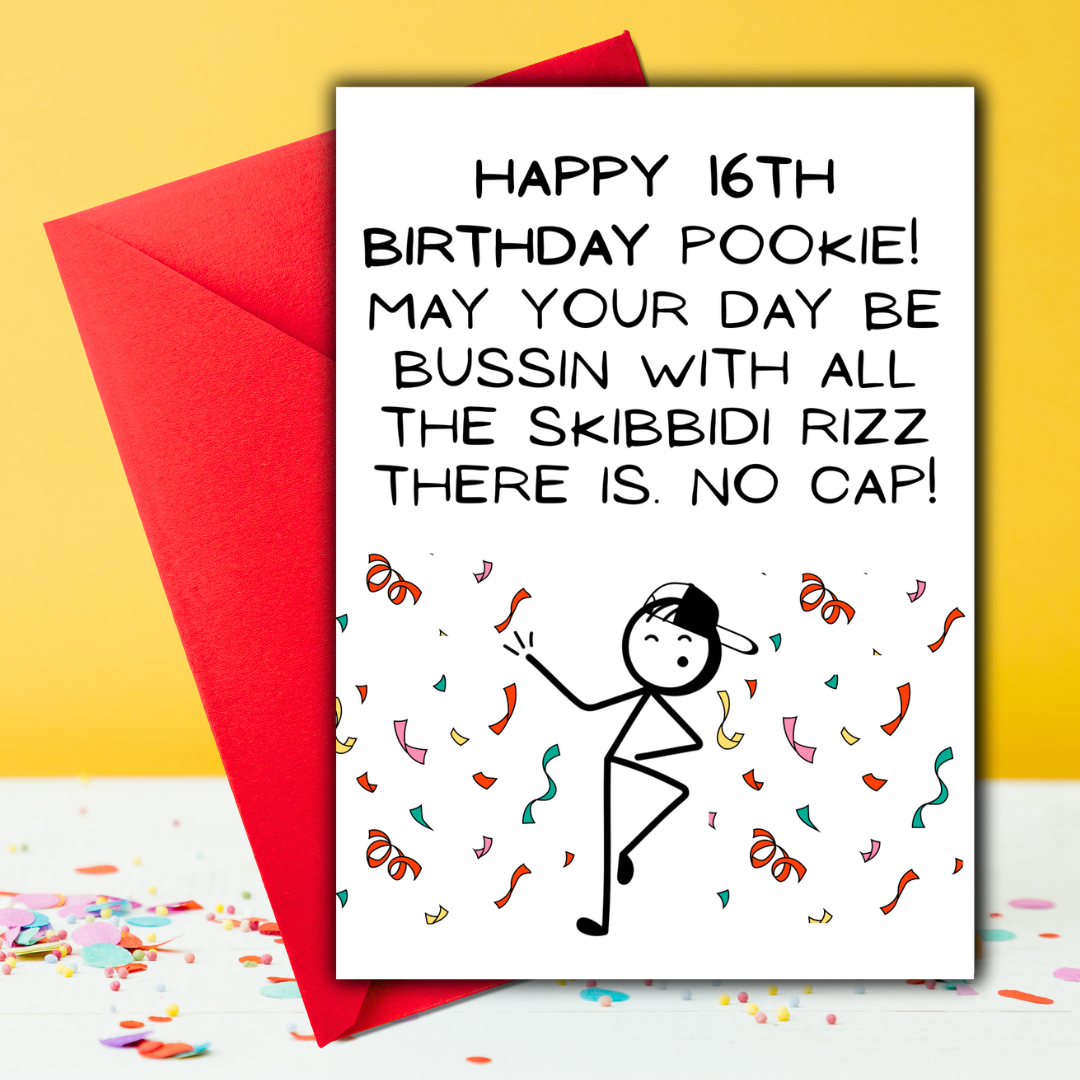 Birthday Card for 16 year old Boy, for Son, Funny 16th Birthday, Teen birthday Gift card, 16th birthday cards, sweet sixteen birthday cards