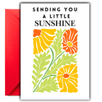 Sending You Sunshine Card, Encouragement Card, Thinking of You Card, Sending you sunshine card