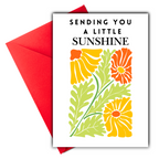Sending You Sunshine Card, Encouragement Card, Thinking of You Card, Sending you sunshine card
