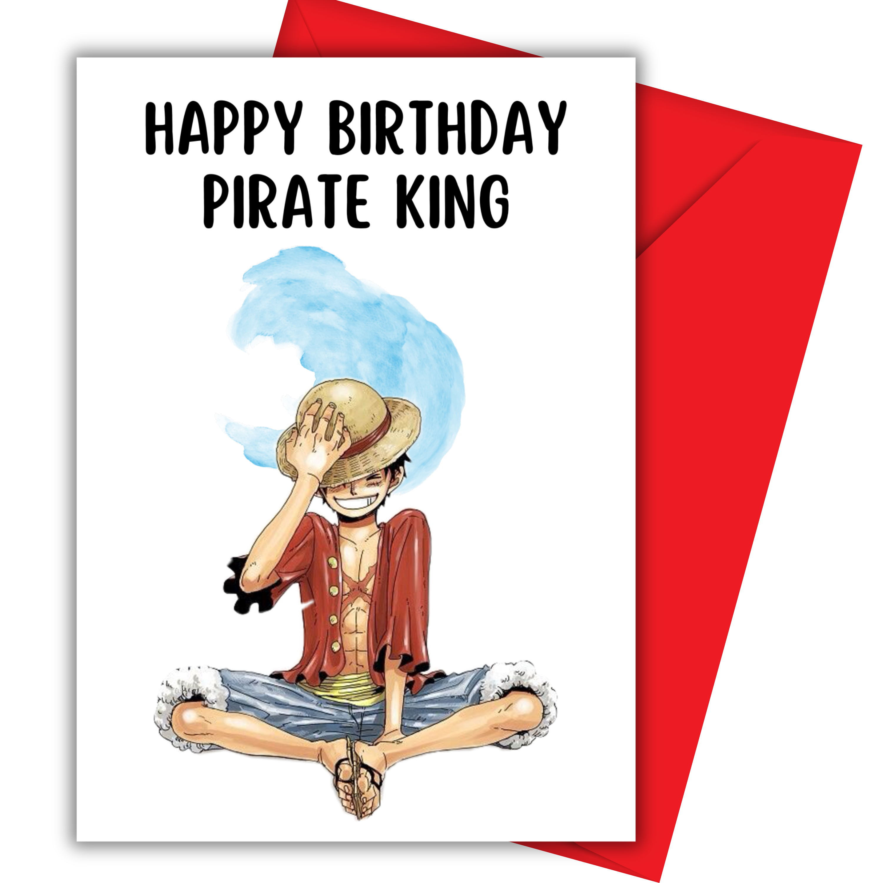 The Real Pirate King Birthday Card Anime Greeting Card  Anime Gifts Birthday Gift for Anime Fan funny Birthday Card Pirate King greeting card for son, boy, men, friend, boyfriend, husband