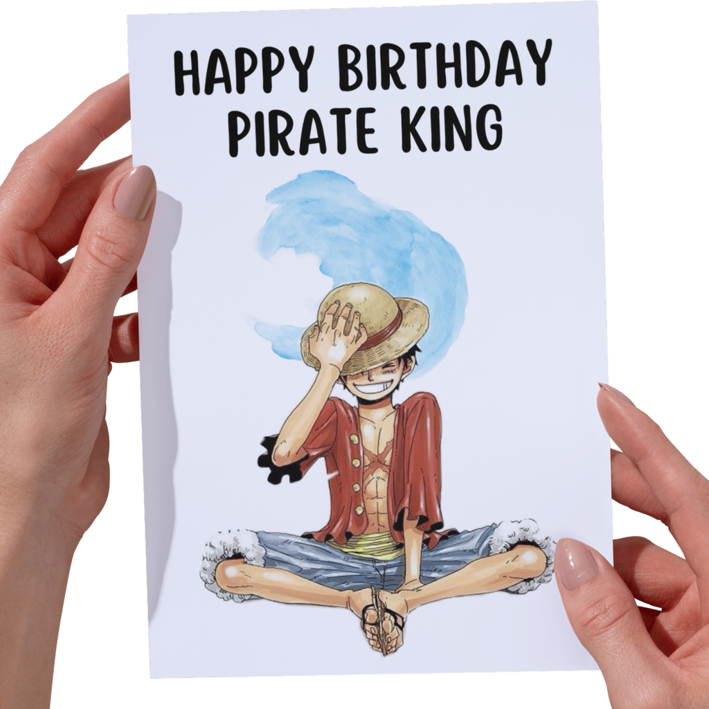 The Real Pirate King Birthday Card Anime Greeting Card  Anime Gifts Birthday Gift for Anime Fan funny Birthday Card Pirate King greeting card for son, boy, men, friend, boyfriend, husband