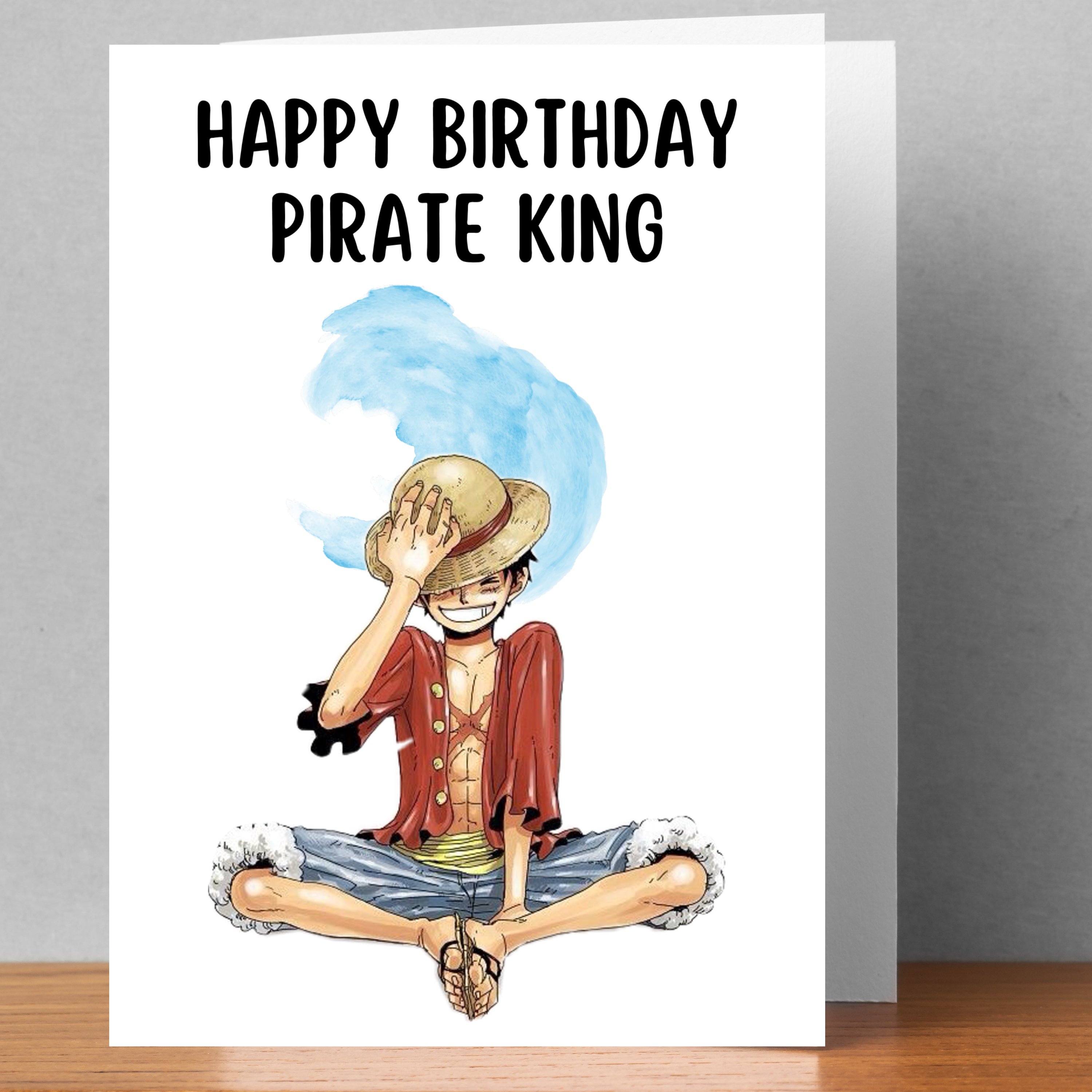 The Real Pirate King Birthday Card Anime Greeting Card  Anime Gifts Birthday Gift for Anime Fan funny Birthday Card Pirate King greeting card for son, boy, men, friend, boyfriend, husband