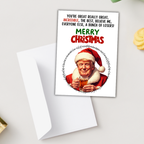 Funny Trump Christmas Card Xmas Donald Trump Card for Dad Him Husband Boyfriend